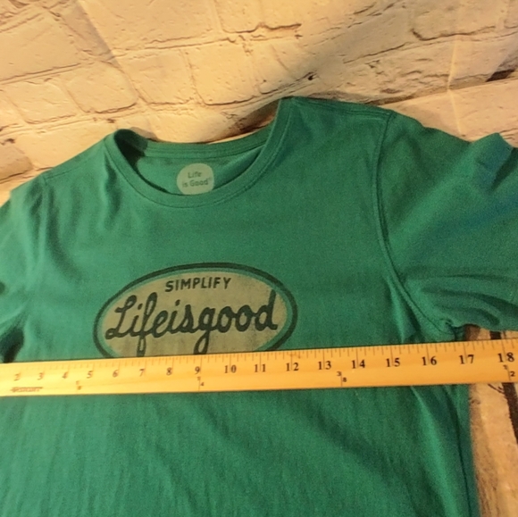 Life is Good Teal Simplify Tee Shirt Small - Picture 5 of 13
